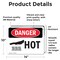 Signmission Hot Surface Sign, 10 in H x 14 in W, Vinyl Decal, Hot OS-2PACK-DS-D-1014-L-1357 - alternate 4